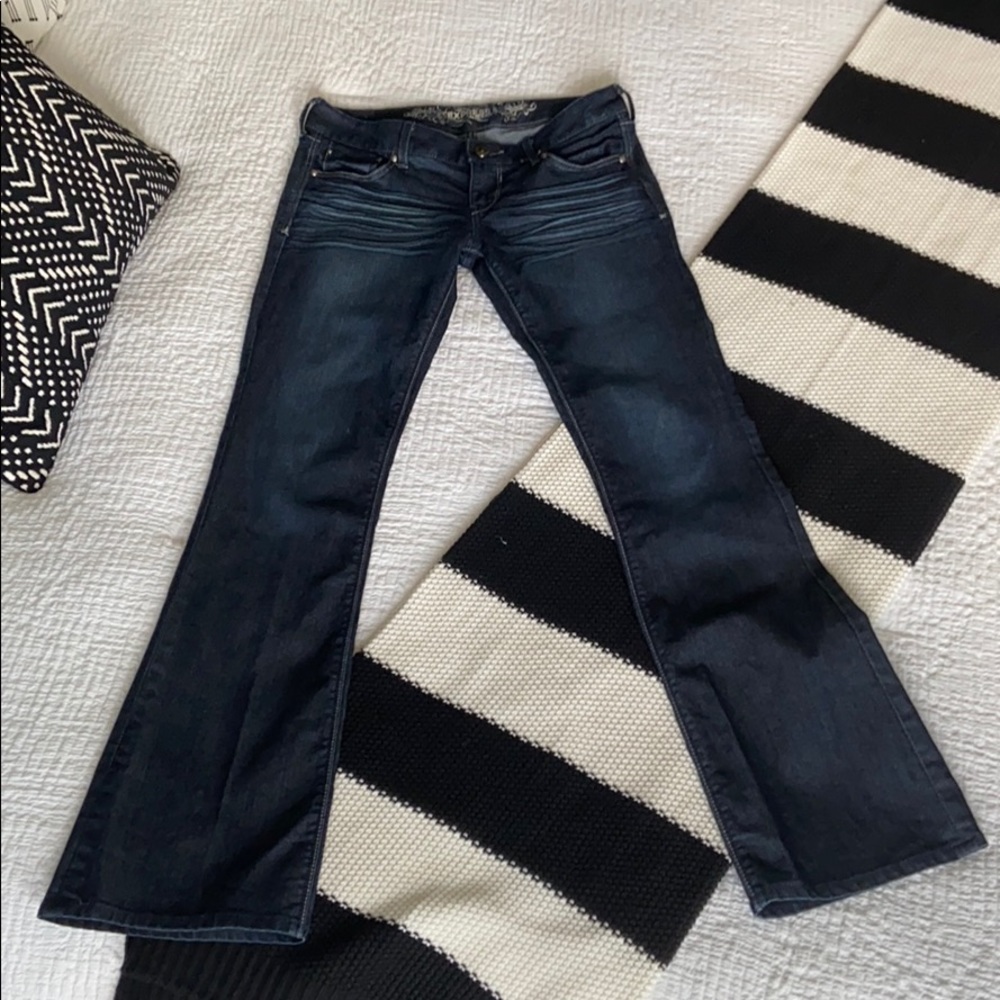 Express Stella Low Rise Boot Cut Jeans, Sz 2R